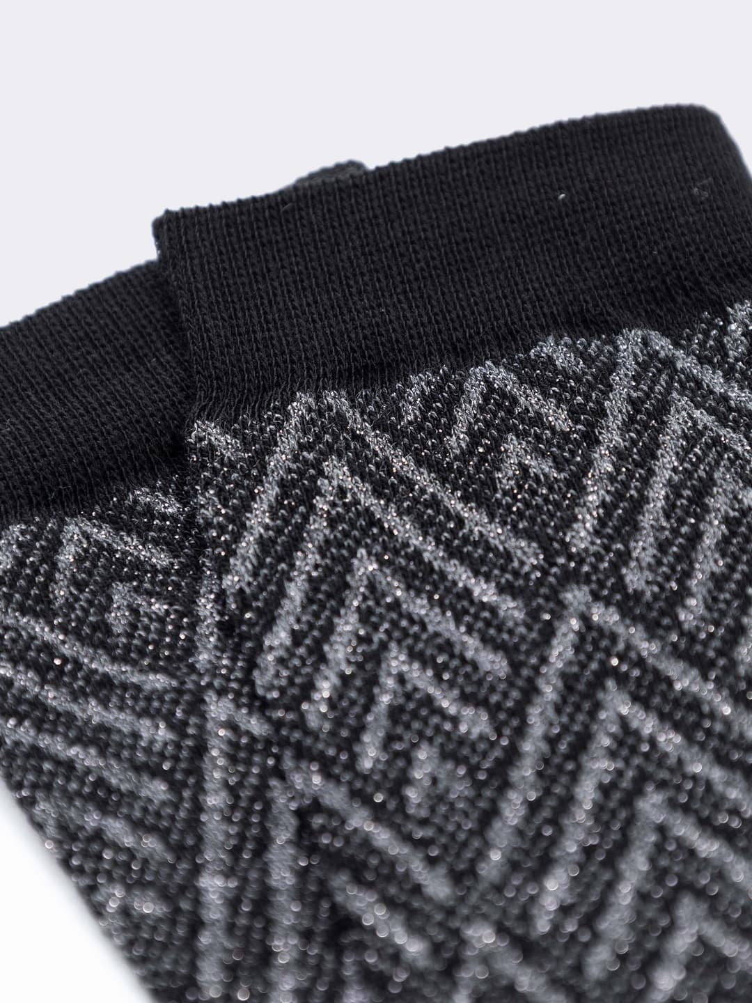 Calze corte donna fantasia rombi in Caldo Cotone - Made in Italy