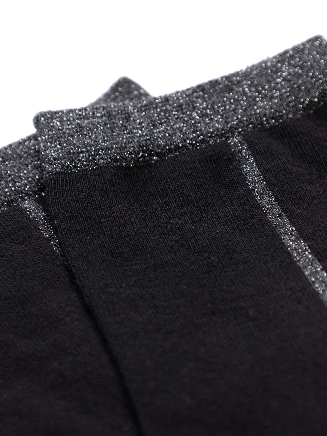 Calze Corte Donna Fantasia Riga Lurex in Caldo Cotone