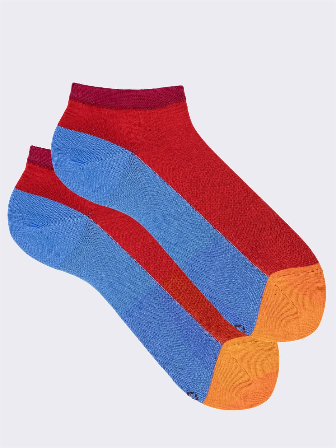 Color Block Pattern Cotton Sneaker Socks
