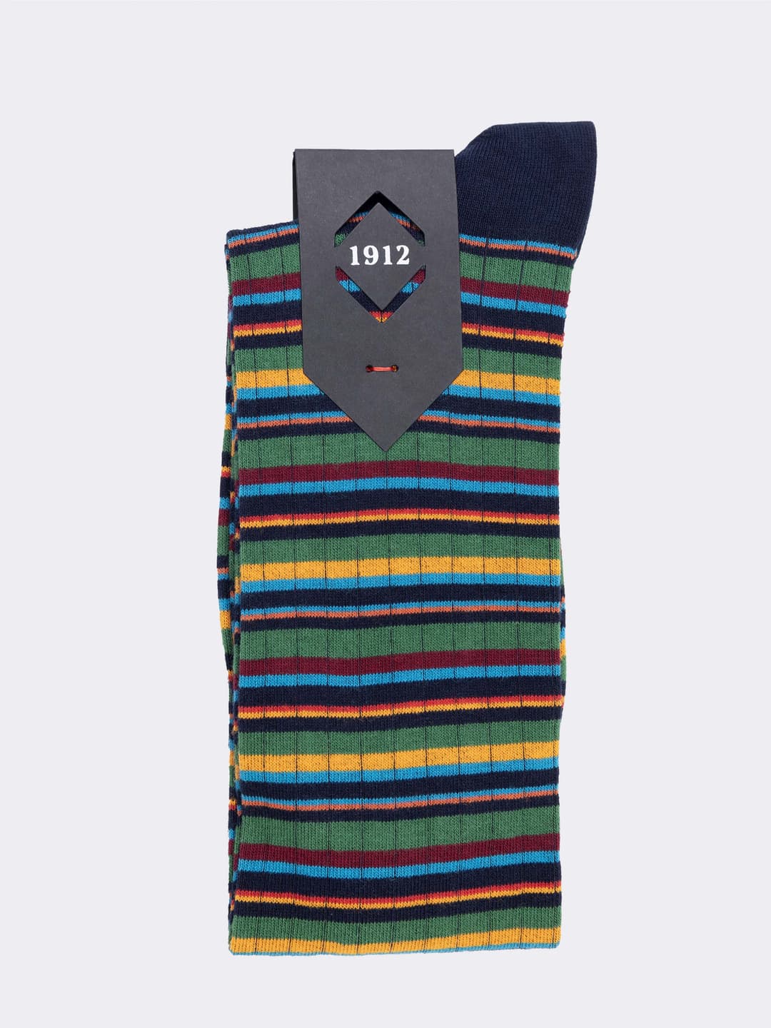 Calze Lunghe Uomo Fantasia Millerighe in Caldo Cotone - Made in Italy